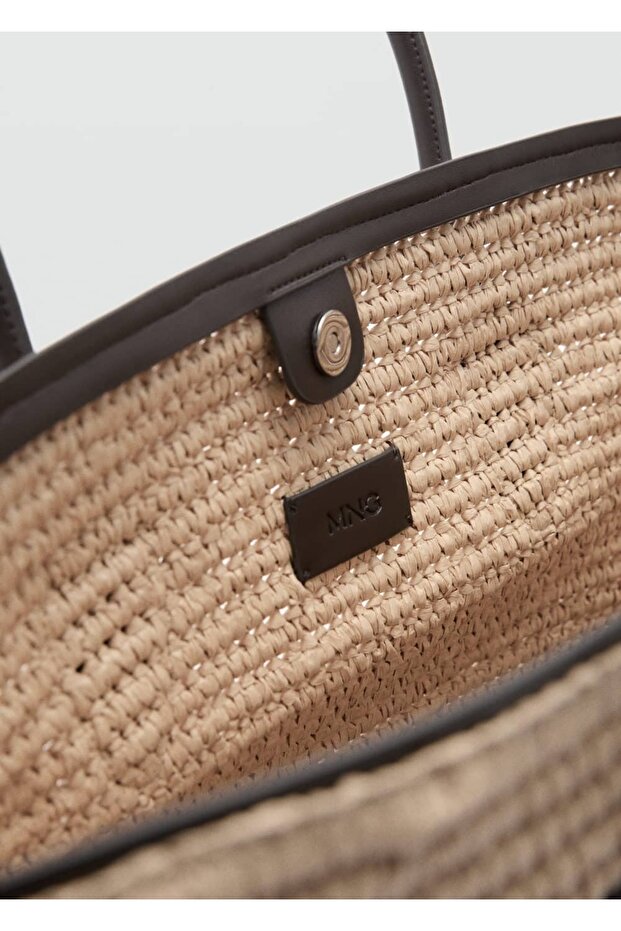Doğal elyaf maksi tote çanta - 4