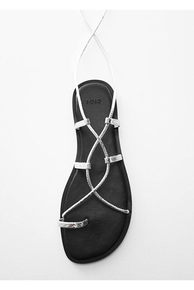 Δερμάτινα πέδιλα με λουράκι - 5