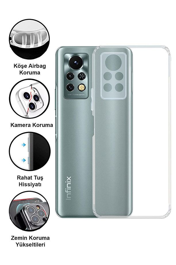 İnfinix Note 11 Pro Kılıf Şeffaf Kamera Korumalı Yumuşak Silikon - 2