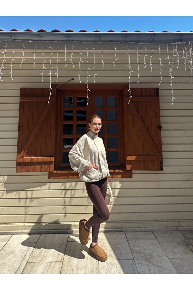 Kapitone Pamuklu Ceket - 2