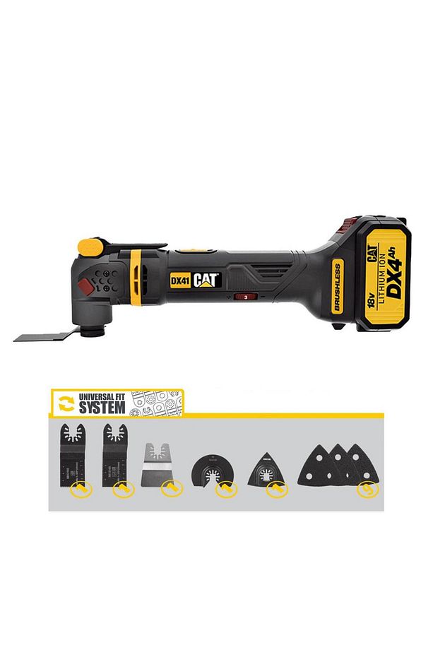 DX41 18Volt/4.0Ah Li-ion Tek Akülü Kömürsüz Profesyonel Çok Amaçlı Devir Ayarlı Raspalama+14 Ade - 2