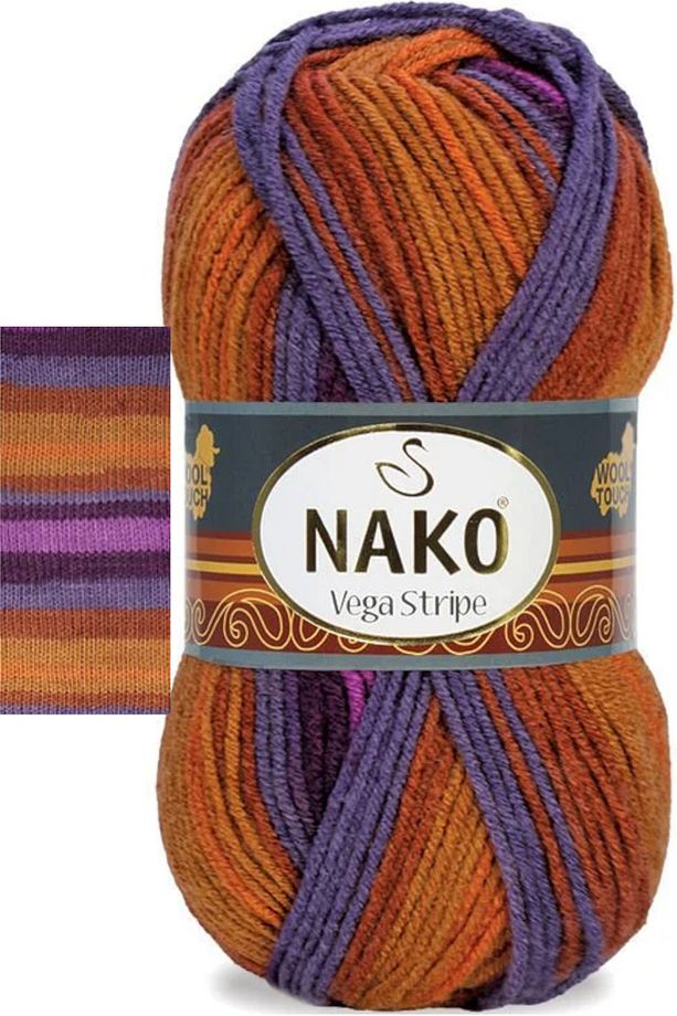 Vega Stripe Ebruli Örgü İpi 83603 - 1