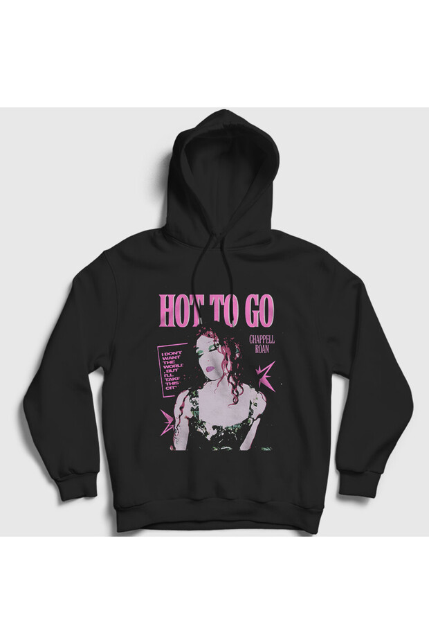 Unisex Black Hot to Go Music Chappell Roan Hooded Sweatshirt 497607Tt