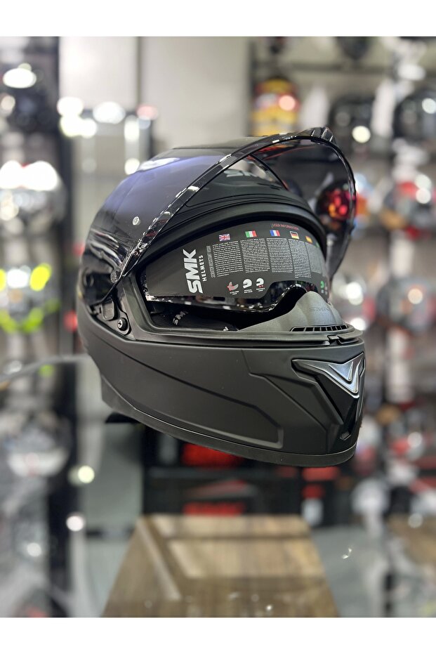 Typhoon Solıd Mat Kapalı Kask Şeffaf Vizörlü - 6