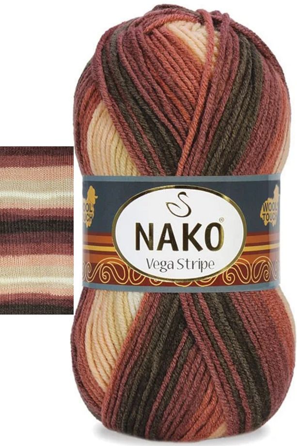 Vega Stripe Ebruli Örgü İpi 83604 - 1