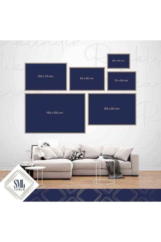 Pencere Önünde Vazodaki Güller Vazo Saksı Yaban Mersini Çiçek Gül Yatay Kanvas Tablo - 4