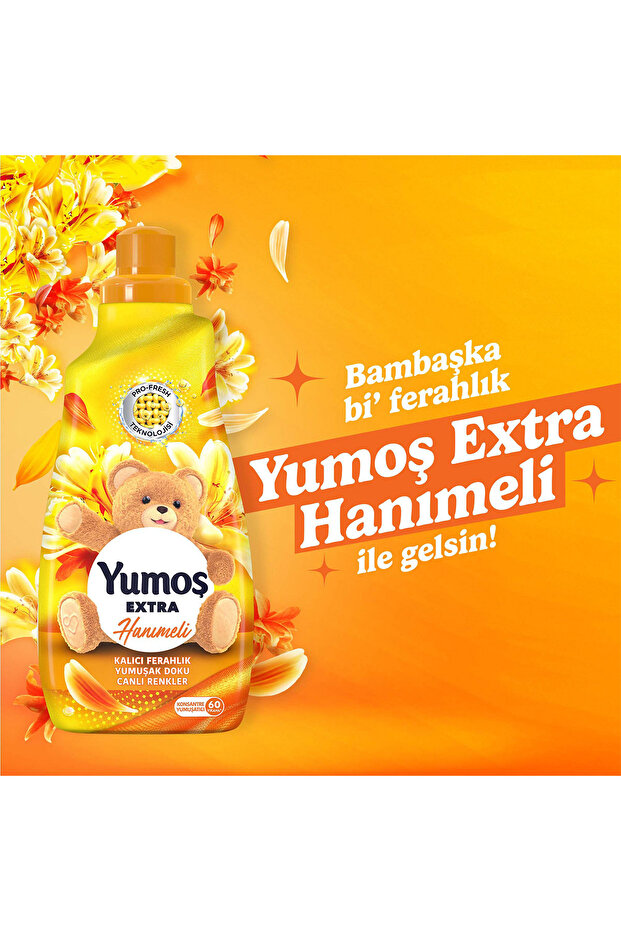 Extra Konsantre Çamaşır Yumuşatıcısı Hanımeli 1440 ml 60 Yıkama 3 Adet - 4