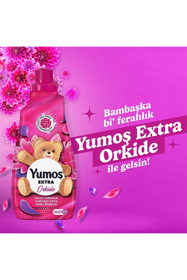 Extra Konsantre Çamaşır Yumuşatıcısı Orkide 1440 ml 60 Yıkama 3 Adet - 4