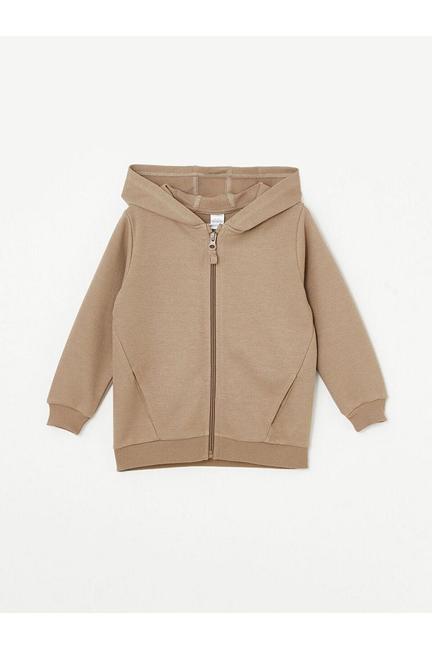 Lcw Kapüşonlu Erkek Çocuk Fermuarlı Sweatshirt - 1