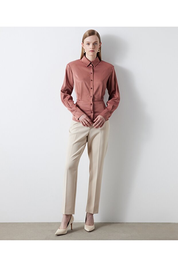 Shiny texture shirt - 5