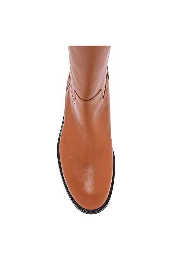 KAUL TABA DERİ Kadın DÜZ ÇİZME - 4