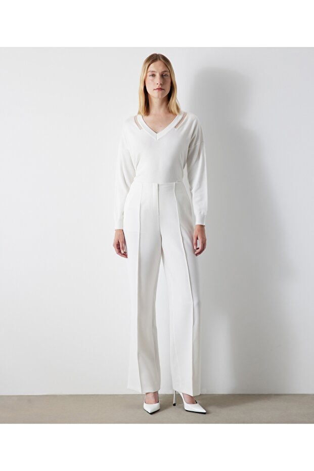 Transparan şeritli triko - 1