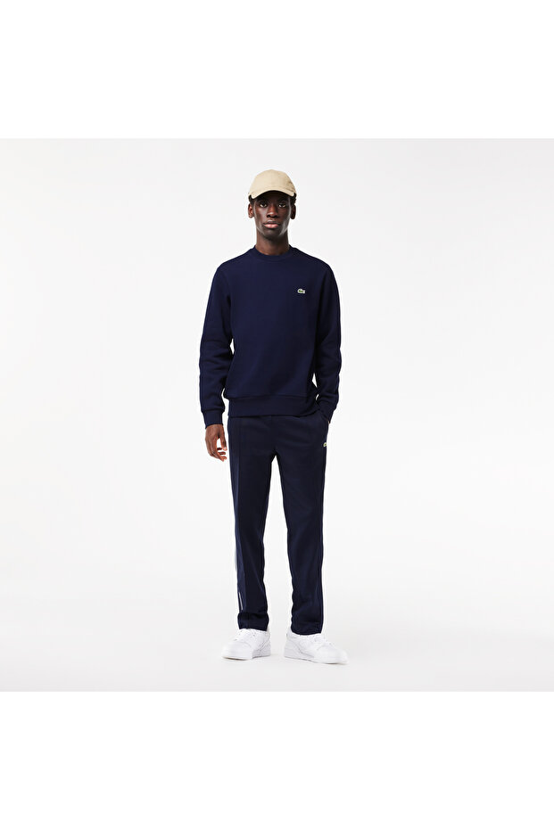 Erkek Classic Fit Bisiklet Yaka Organik Pamuk Lacivert Sweatshirt - 5