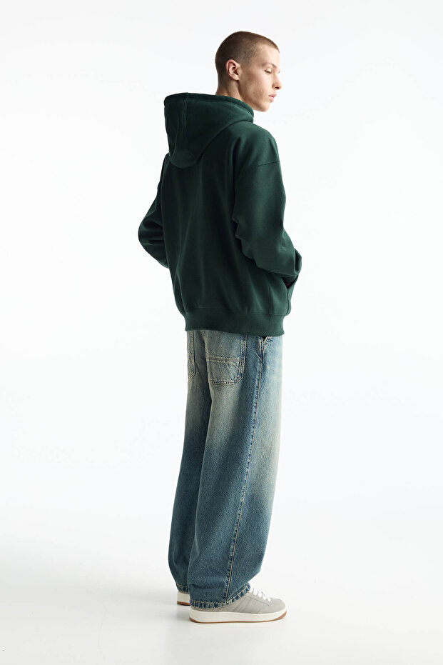 Kapüşonlu basic sweatshirt - 6