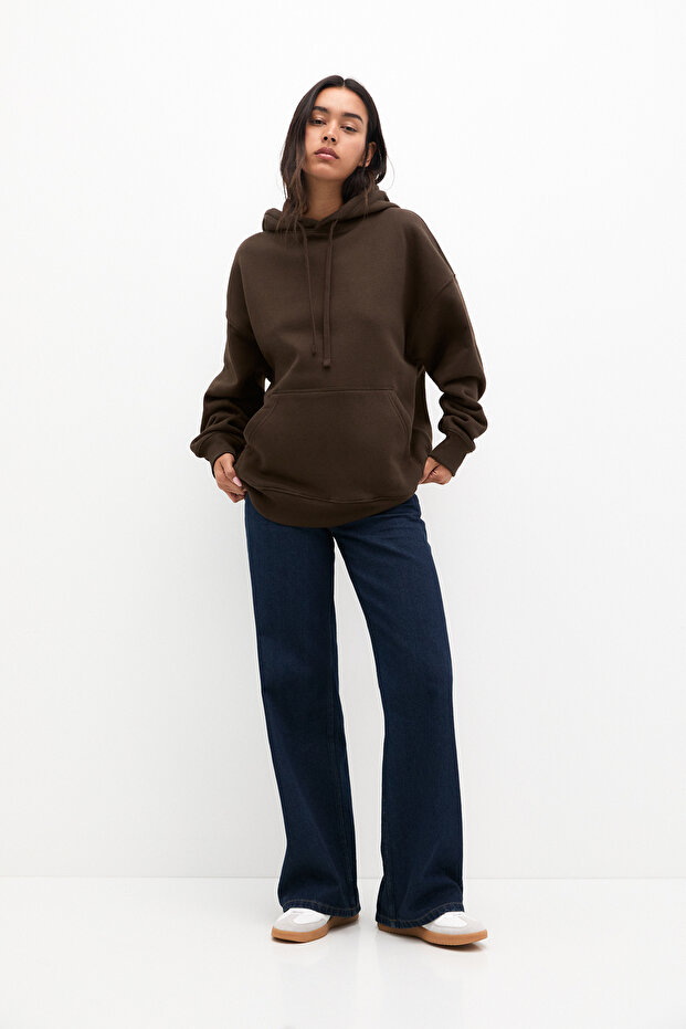 Kapüşonlu basic sweatshirt - 8