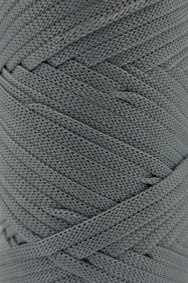 Premium Ribbon Polyester Ipi 200 gr Polyester Makrome Ip Bileklik Ipi Çanta Supla Ip Hobi Ipi Gri - 2