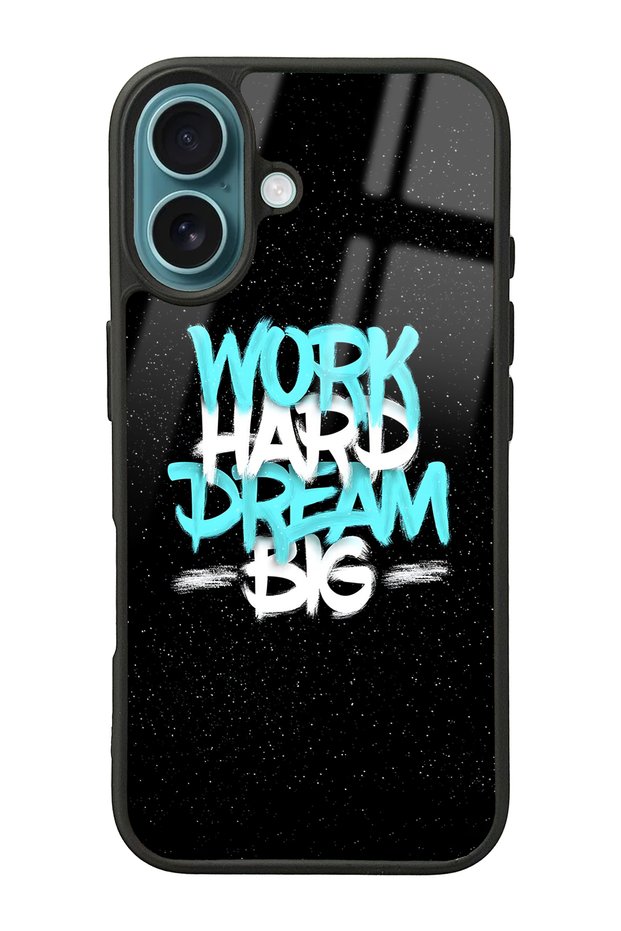 iPhone 16 Space Motto Design Glossy Phone Case
