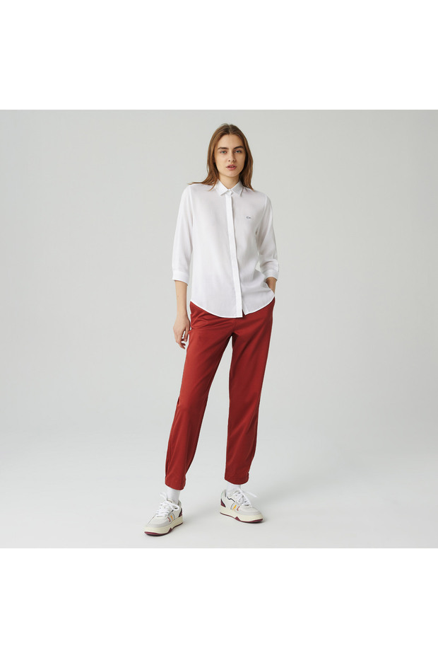 Kadın Relaxed Fit Beyaz Gömlek - 4