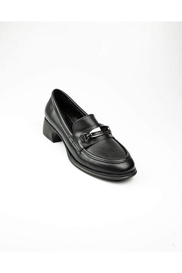 Babalı 903 Massima Women's Square Heeled College Shoes Black
