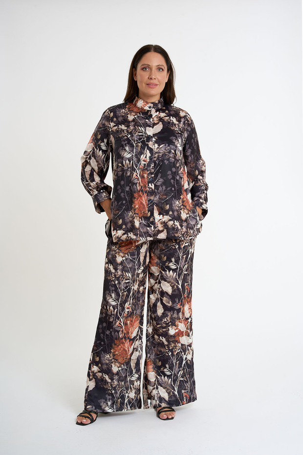 طقم صيفي منقوش - طقم سفلي وعلوي - 1