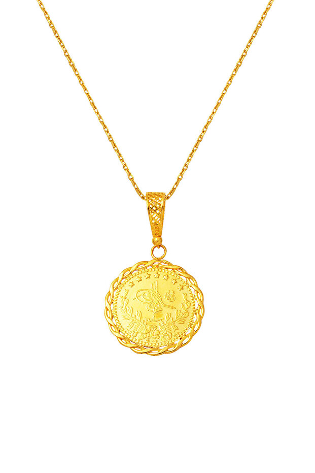 Yarım Reşatlı 22 Ayar Altın Kolye - 1