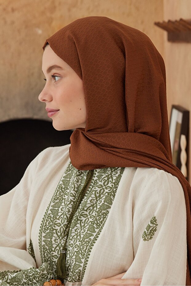 شال بنمط حلقة من سلسلة الجاكار الناعمة - 2