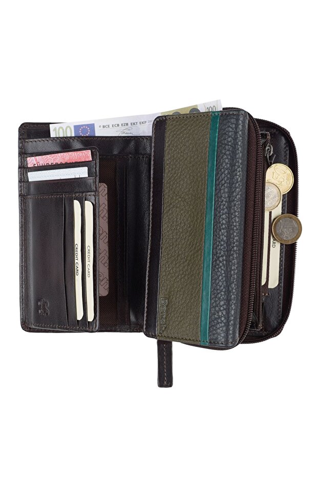 Geldbörse RFID Leder 10 cm - 2