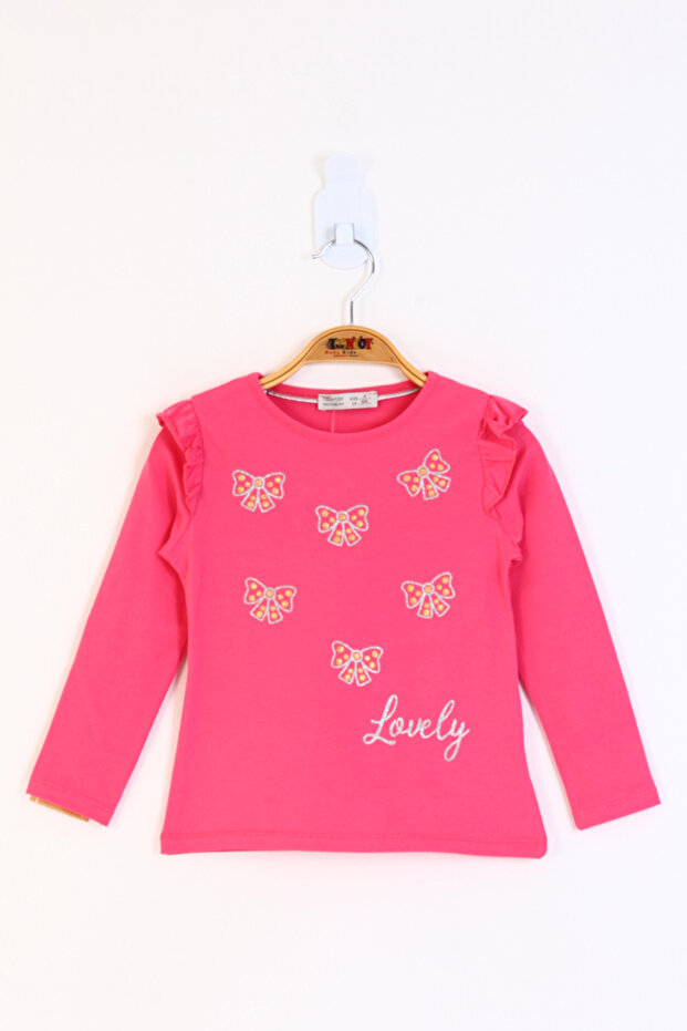Girl's Bow Printed T-Shirt