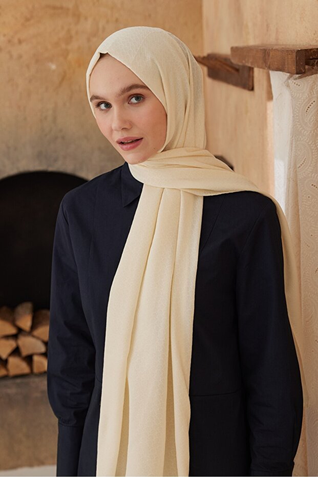 شال بنمط حلقة من سلسلة الجاكار الناعمة - 1