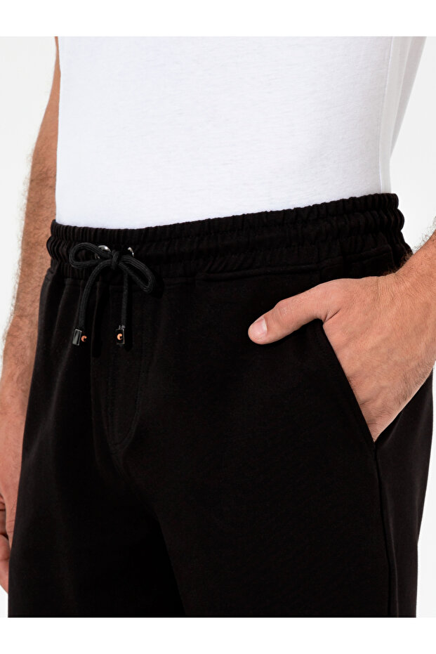 Siyah Comfort Fit Örme Şort 50247942-VR046 - 6