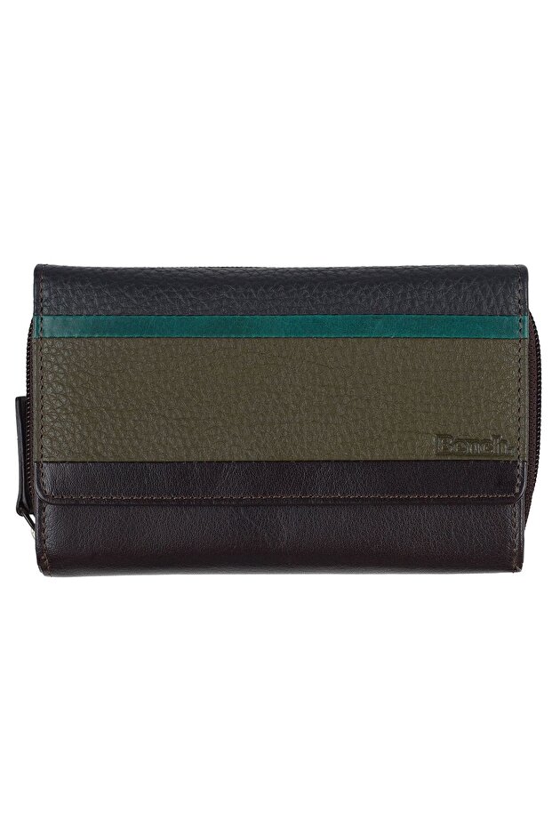 Geldbörse RFID Leder 10 cm - 1