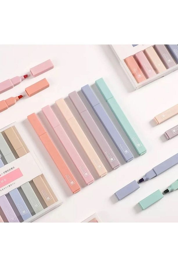 Ultra Soft Pastel Renkler 6 Lı Fosforlu Kalem - 4