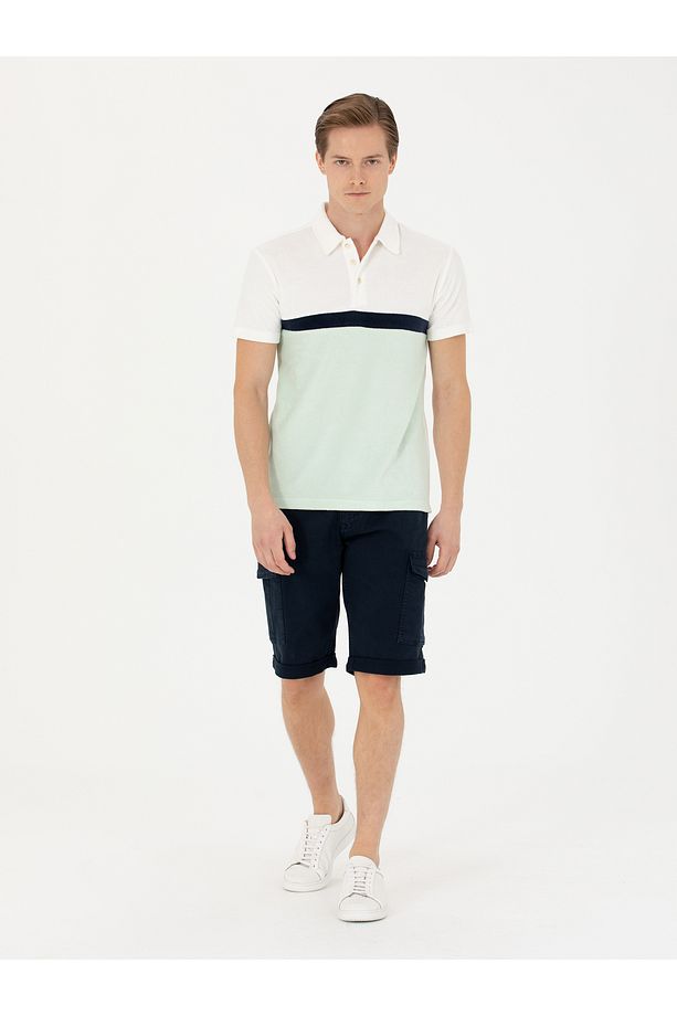 Lacivert Slim Fit Jean Bermuda Şort 50269605-VR033 - 1