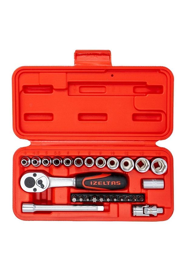 İzeltaş 1/4 Altı Köşe Lokma Anahtar Ve Bits Set 27 Parça - 7