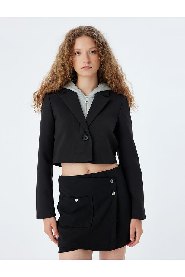 Mini Şort Etek Çıtçıt Düğme Detaylı Cepli Slim Fit - 2