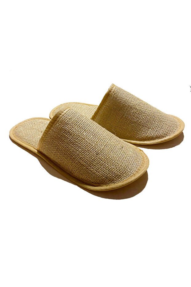 Natural Hotel Slippers (10Pairs) Jute Fabric