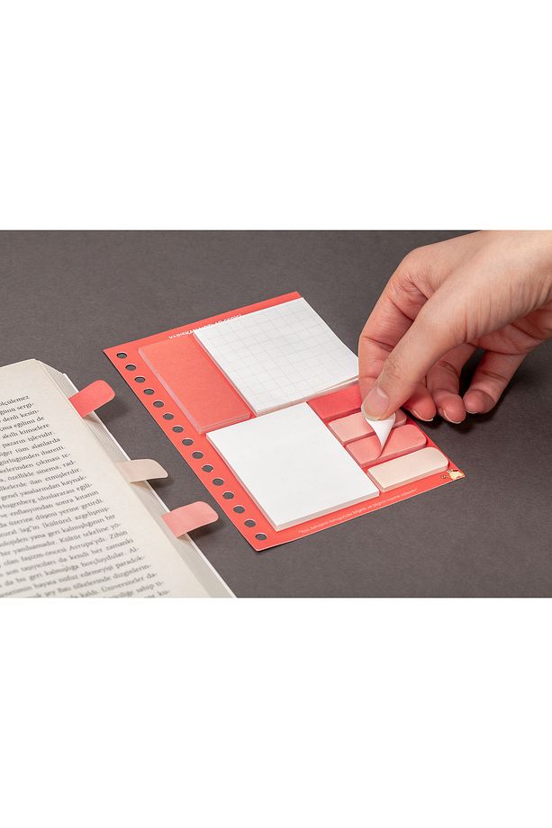 Kırmızı Yapışkan Not Seti • Post-it • Sticky Note (GGK-KYN004) - 3