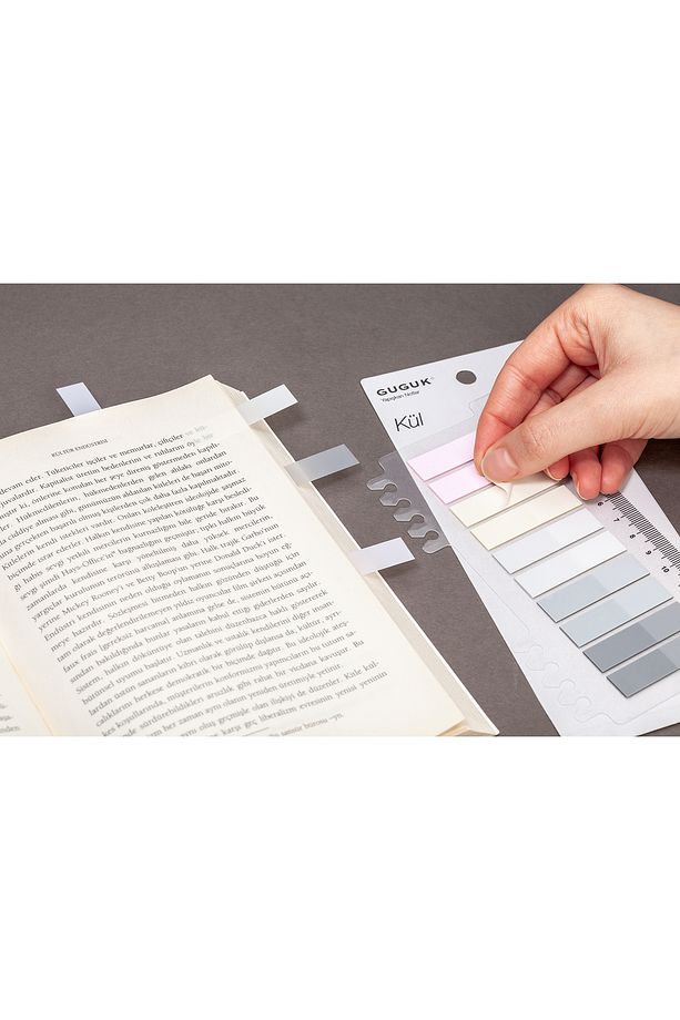 Kül 10 Renkli Cetvelli Şeffaf Pet Index • Index Sticker • Post-it • Sticky Note (GGK-P025) - 3