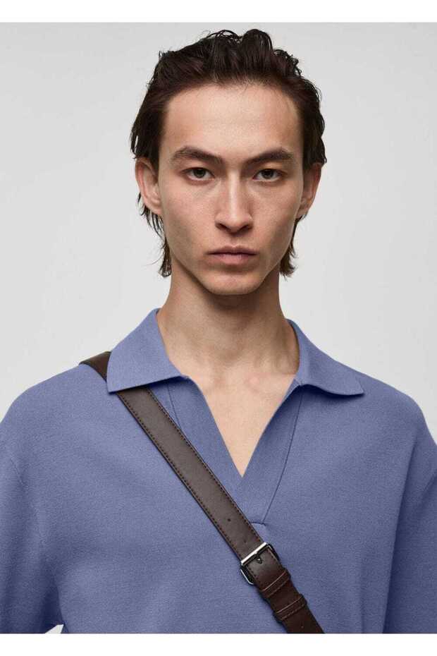 Rahat kesim triko polo gömlek - 8