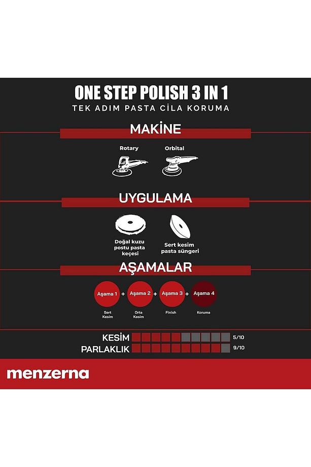 One-step Polish 3in1 Tek Adım Pasta Cila Koruma - 1 Lt - 6