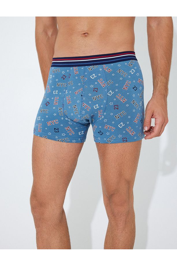 Slogan Baskılı Pamuklu 3'lü Boxer Seti - 3