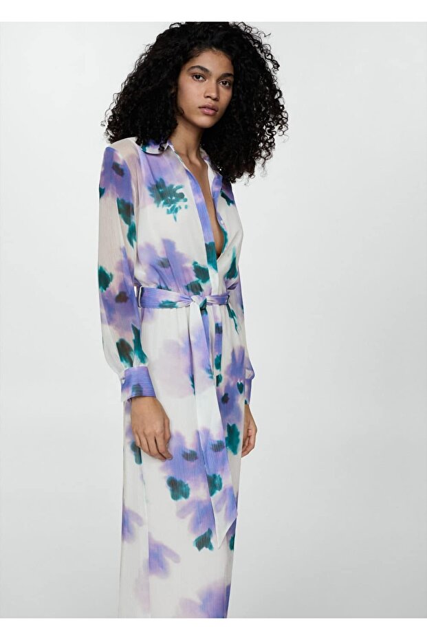 Kuşaklı, desenli tulum - 1