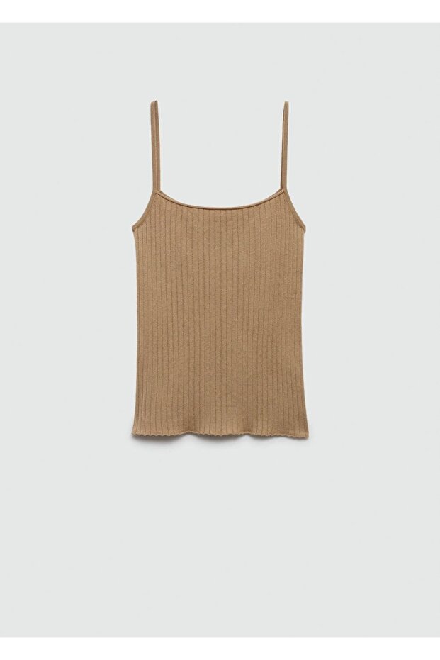 Askılı triko tişört - 3