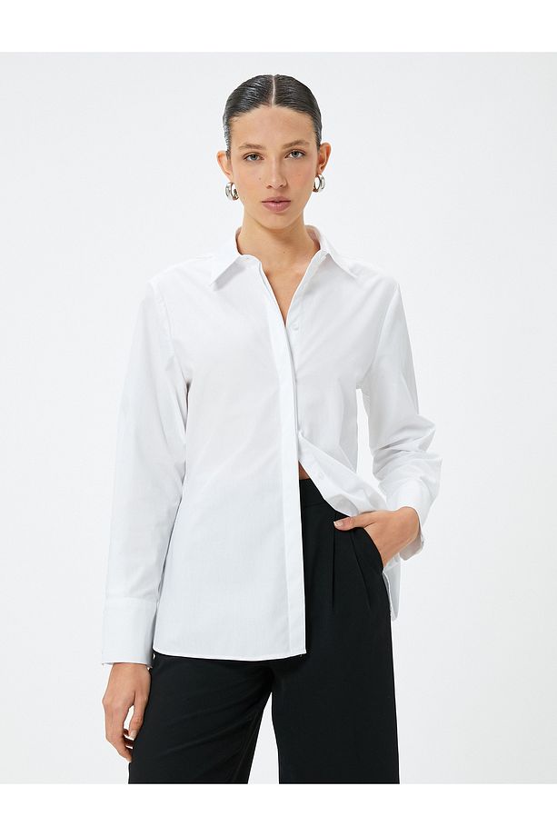 Poplin Gömlek Regular Fit Pamuklu - 1