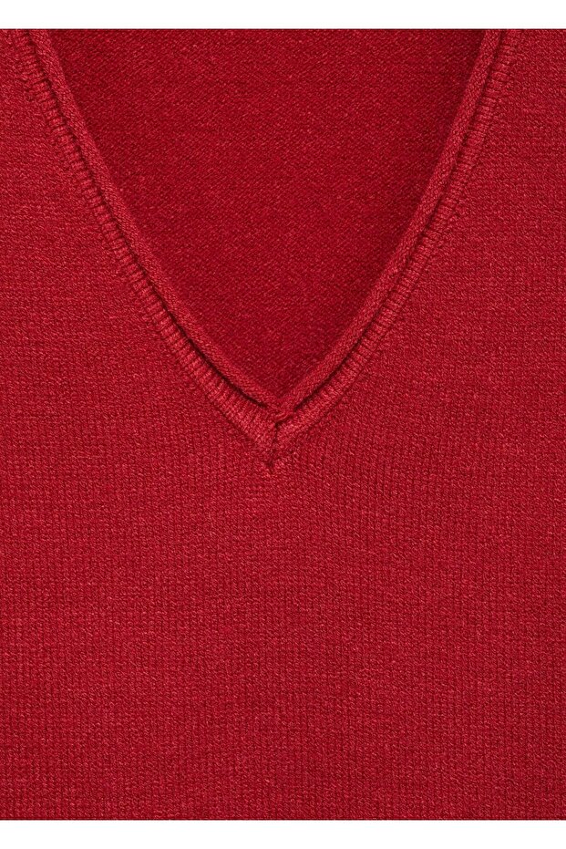 V yaka triko yelek - 6