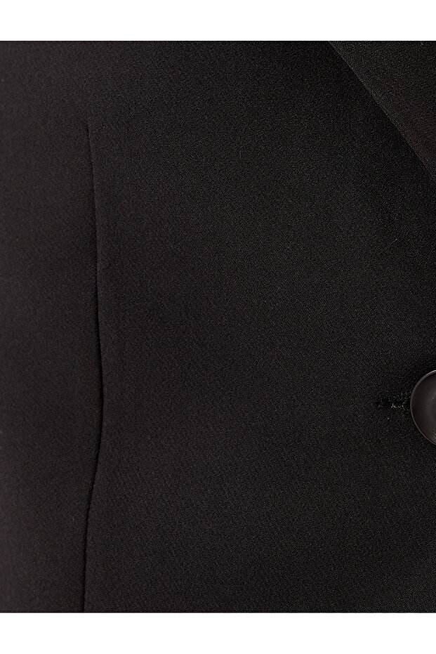 Crop Blazer Jacket Double Breasted Buttoned - 6