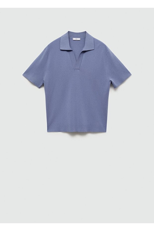 Rahat kesim triko polo gömlek - 3