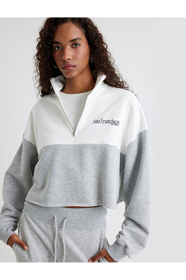 Women's Sweatshirt Gray 5Wak10236Ek