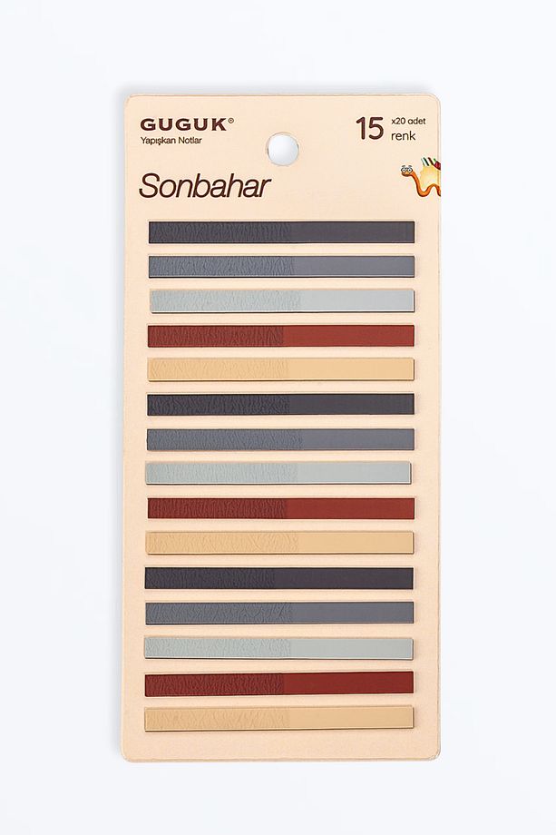 Sonbahar 15 Renkli Şeffaf Pet Index • Index Sticker • Post-it • Sticky Note - 1