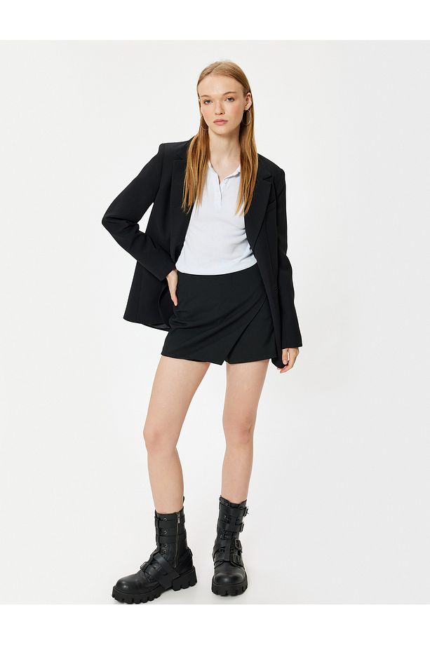 Mini Şort Etek Slim Fit Standart Bel - 1